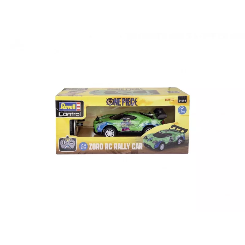 Auto rally RC REVELL One Piece Zoro – modello radiocomandato, design da collezione a tema