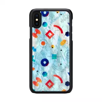 Custodia smartphone iKins per iPhone XS / XS Max, design pietra nero, cover posteriore protettiva