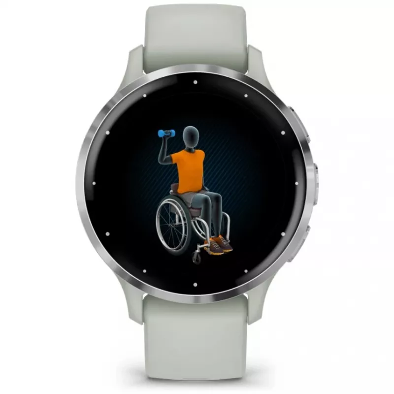 Garmin Venu 3S 3,05 cm (1,2 inch) AMOLED 41 mm digitale 390 x 390 pixel touchscreen grigio, argento Wi-Fi GPS (satellitare)