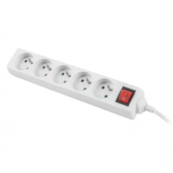 Prolunga elettrica Lanberg PS1-05E-0150-W 1,5 m 5 prese AC per interni bianca