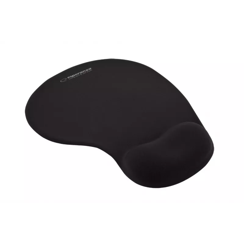 Tappetino mouse ESPERANZA EA137K, nero, con poggiapolsi in gel, base antiscivolo, utilizzo universale