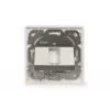 Digitus | Placca a parete per moduli Keystone, tipo tedesco, piastra centrale 50x50 mm, cornice 80x80 mm | DN-93811