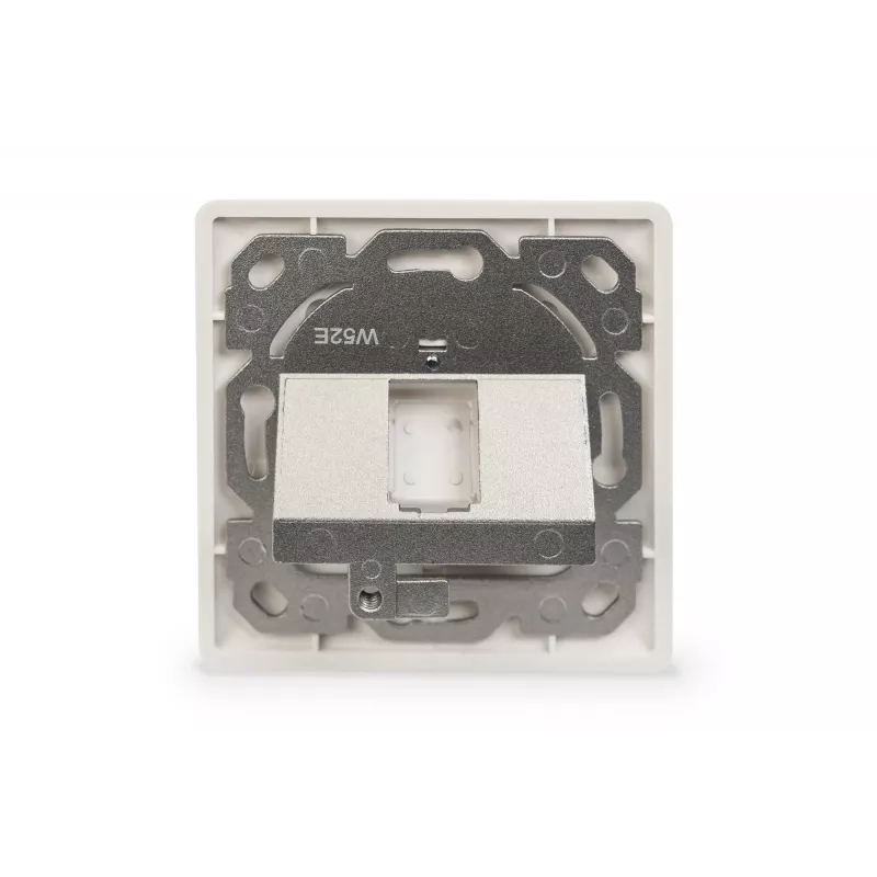 Digitus | Placca a parete per moduli Keystone, tipo tedesco, piastra centrale 50x50 mm, cornice 80x80 mm | DN-93811
