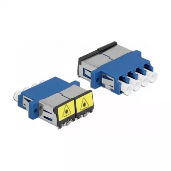 Accoppiatore in fibra ottica DeLOCK 86903 LC quad femmina su LC quad femmina monomodale blu