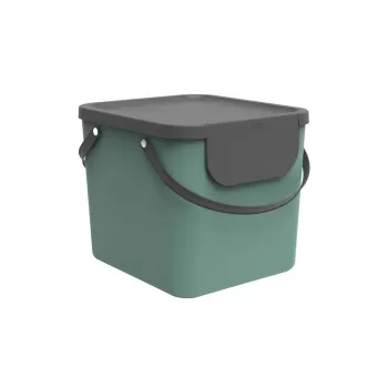 Contenitore per rifiuti rotho Albula 40 L rettangolare plastica, verde, 40 L, 400×358×340 mm