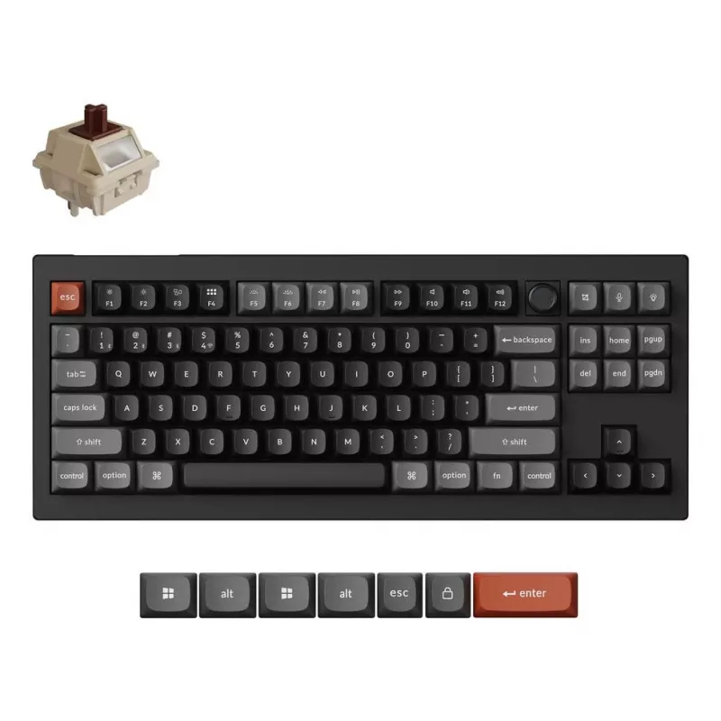 Tastiera meccanica Keychron V3 Ultra 8K – cavo e Bluetooth, QWERTY, RGB, nero