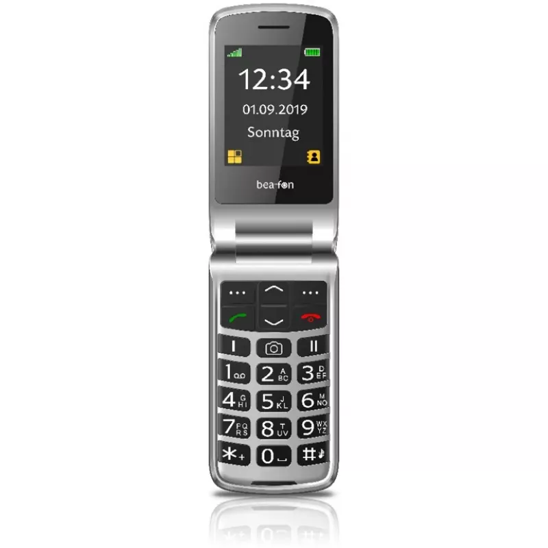 Bea-fon SL495 Telefono per anziani (senza alimentatore) – nero argento