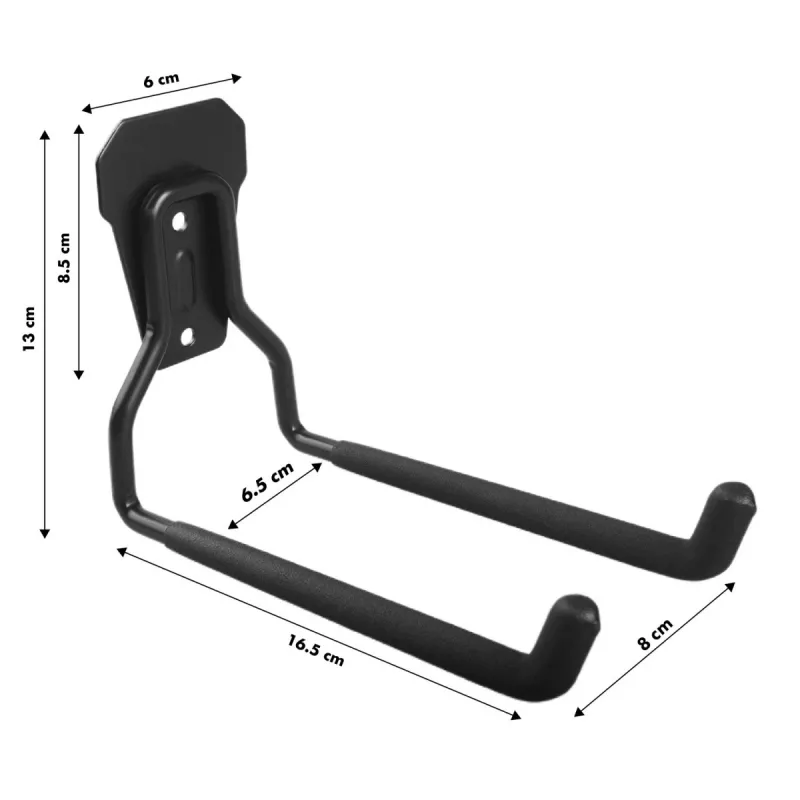 Gancio da garage in acciaio da parete MACLEAN MC-440 — portata 35 kg