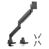 Maclean MC-968 supporto doppio braccio per monitor con molla a gas 17-57 27 kg portata elevata stabile completamente orientabile supporto max VESA 200x200