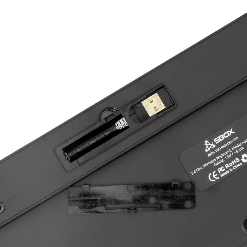 Tastiera wireless SBOX WK-26 US con tasti multimediali e layout US