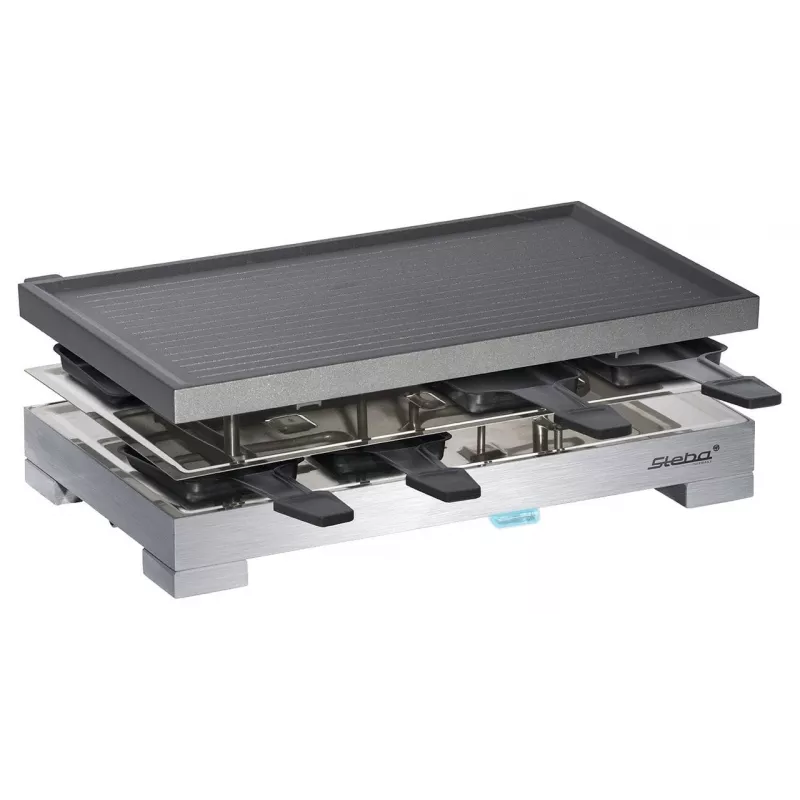 Steba RC 68 - Raclette grill - 1,2 kW - nero/acciaio inox
