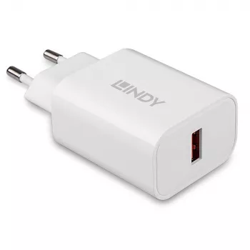 Lindy 73412 caricabatterie mobile smartphone, tablet bianco AC ricarica rapida interno, esterno