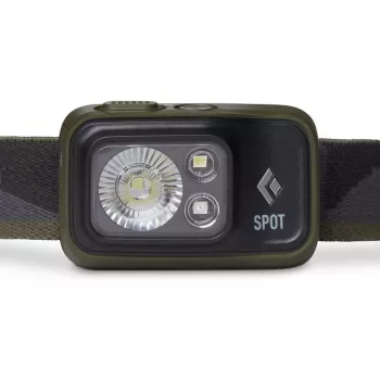 Lampada frontale Black Diamond Spot 400 – 400 lm, LED, impermeabile IPX8, AAA, portata 12–100 m, nera