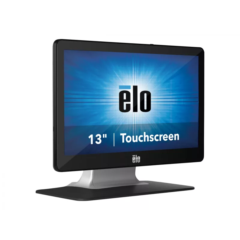 Elo ET1302L E683204 monitor touchscreen da 13,3 pollici con supporto, Full HD 1920x1080, capacitivo proiettato a 10 punti, antiriflesso, nero