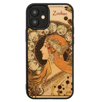 Custodia per cellulare Man and Wood per iPhone 12 mini — serie Zodiac, nero