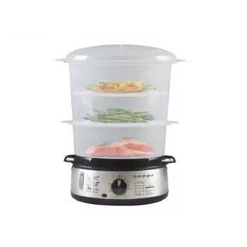 Cuocivapore Beper BC.250 3 cestelli piano cottura 800 W acciaio inox