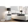 Topeshop M1 BIEL MAT comodino 2 cassetti bianco
