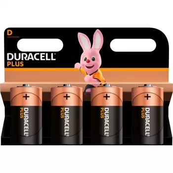 Duracell Plus NEW MN1300 LR20 batteria D alcalina 1,5 V — confezione da 4