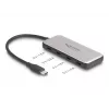 DeLOCK 64261 hub USB 3.2 Gen 1 Type-C 10000 Mbit/s nero grigio