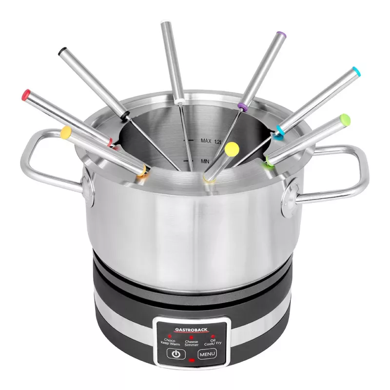 Fonduta elettrica Gastroback 42568 1,8 l 8 persone nero acciaio inox