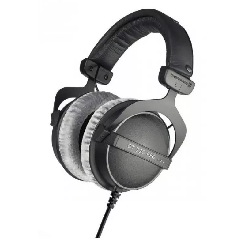 Cuffie da studio Beyerdynamic DT 770 PRO 80Ω — chiuse, circumaurali, 5–35000 Hz, 96 dB, 3,5 mm, connettore maschio placcato oro