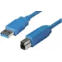 shiverpeaks BASIC-S cavo USB 3.0, connettore A - connettore B 0,5 m, cavo e connettori: blu, doppio schermato, max. (BS77030)