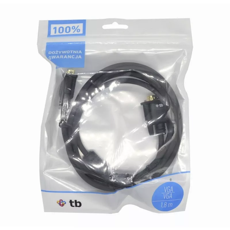 Cavo TB VGA 15M-15M 1,8 m nero-oro (AKTBXVGAMMG180B)