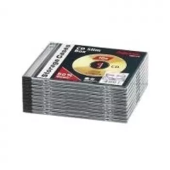 Custodia sottile per CD Hama, confezione da 10, 1 disco, trasparente