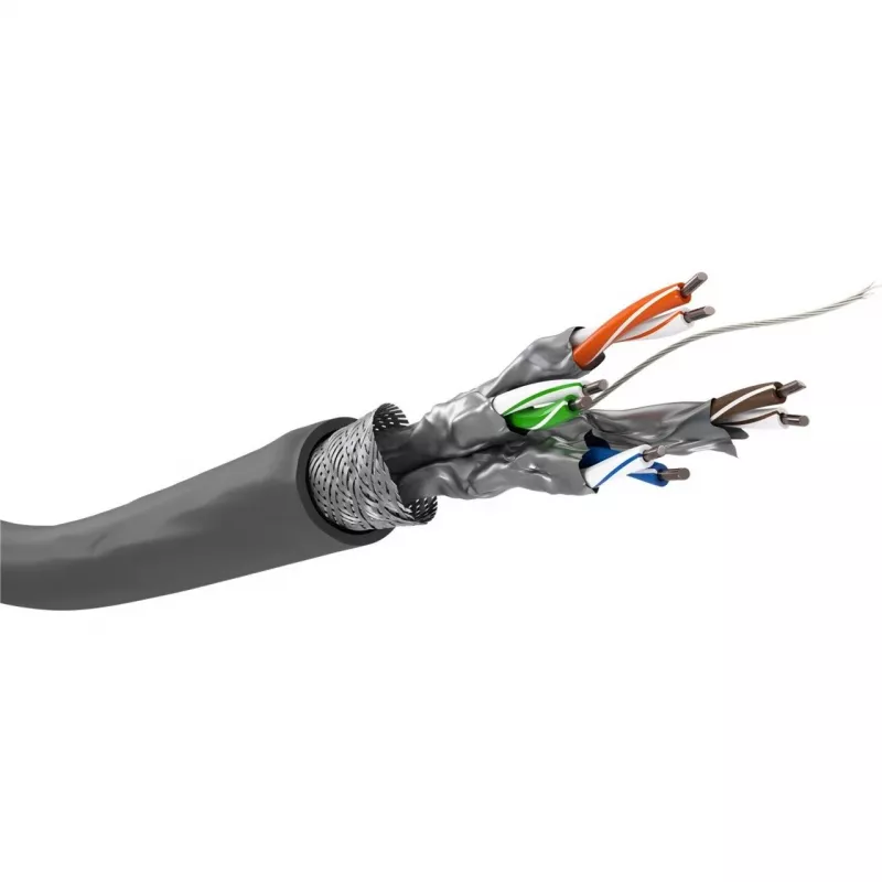 Cavo di rete Wentronic Goobay CAT 6, S/FTP (PiMF), grigio, 305 m – misto rame CCA, AWG 23/1 (solid), PVC (95696)