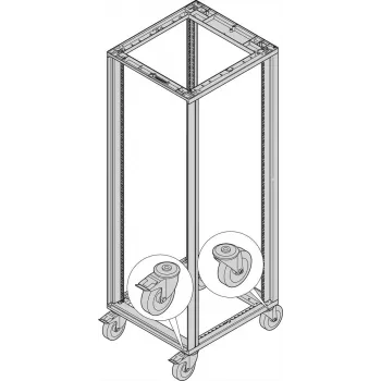 SCHROFF set ruote piroettanti - LENKROLLEN SET 400KG 125D 4X (27230069)
