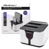Qoltec 50309 Docking station HDD SSD 2.5 3.5 | SATA III | USB 3.0 | Super Speed 5 Gb/s | con funzione di clonazione