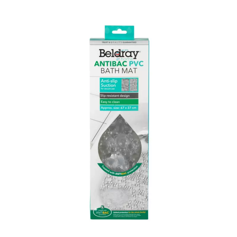 Tappetino da bagno Beldray LA032678UFFEU7 Antibac PVC, tappetino da bagno antibatterico in PVC