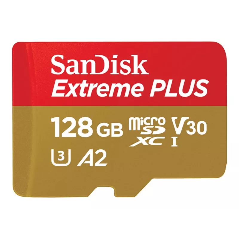 Western Digital Extreme Plus Microsdxc 128GB+adattatore SD 200MB/S 90MB/S A2 C10 V3 (SDSQXBD-128G-GN6MA)