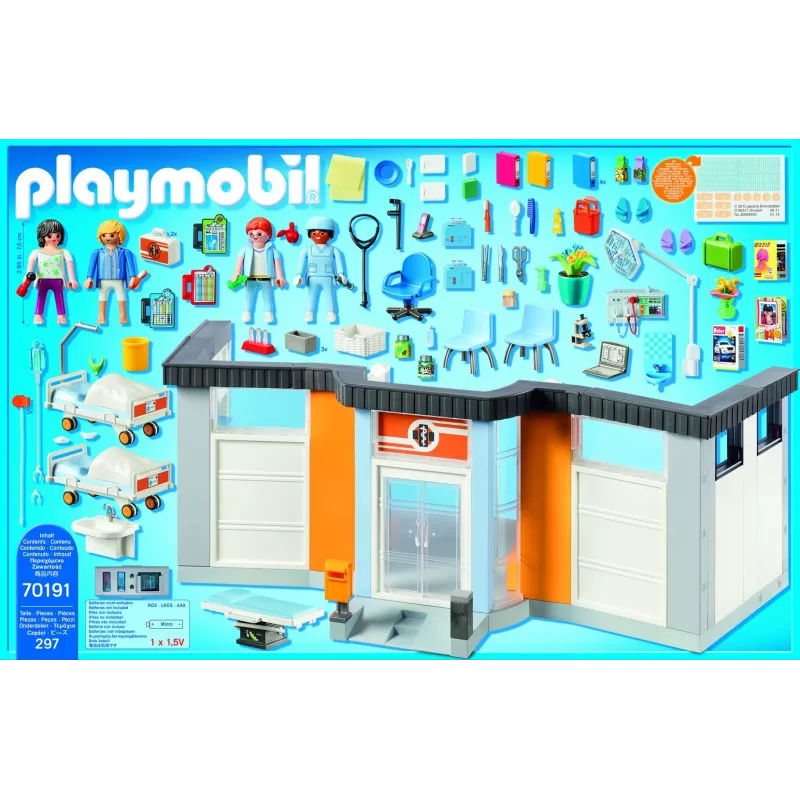 Personaggio Playmobil 70191 Padiglione ospedaliero arredato 297 pezzi
