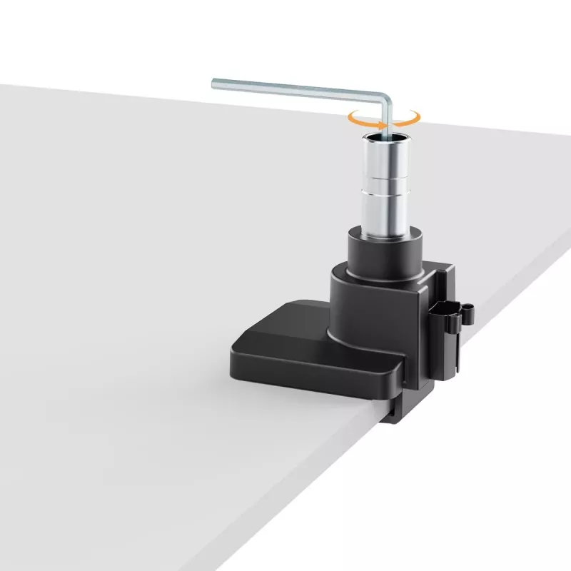 Maclean MC-968 supporto doppio braccio per monitor con molla a gas 17-57 27 kg portata elevata stabile completamente orientabile supporto max VESA 200x200