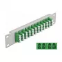 Patch panel fibra ottica DeLOCK 10 pollici 12 porte LC quad verde 1U grigio