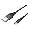 Cavo NATEC USB-C/A 2.0 1 m dritto LED nero nylon