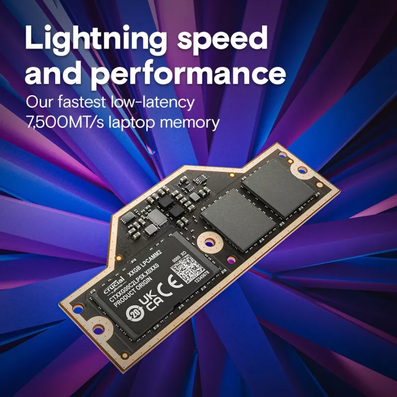 Memoria per notebook DDR5 LPCAMM2 64GB/7500 LPDDR5X