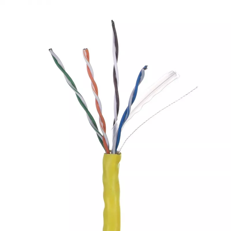 Cavo di rete LANBERG LCU6-10CC-0305-Y U/UTP Cat6 305 m giallo, 23 AWG, 250 MHz