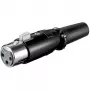 Wentronic Goobay connettore femmina per microfono, 3 poli - case nero (11680)