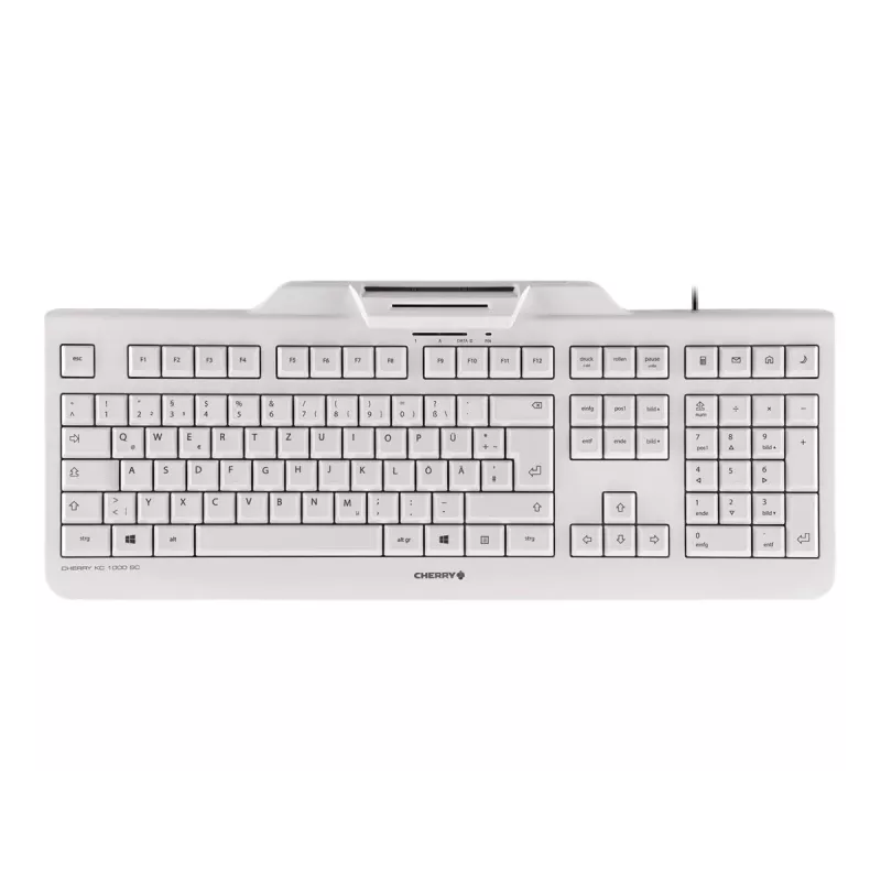 CHERRY KC 1000 SC Tastiera con smartcard cablata grigio chiaro USB QWERTY UK