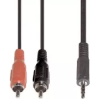 Cavo audio e+p B 113/2 2,5 m 2 x RCA su 3,5 mm nero