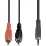 Cavo audio e+p B 113/2 2,5 m 2 x RCA su 3,5 mm nero