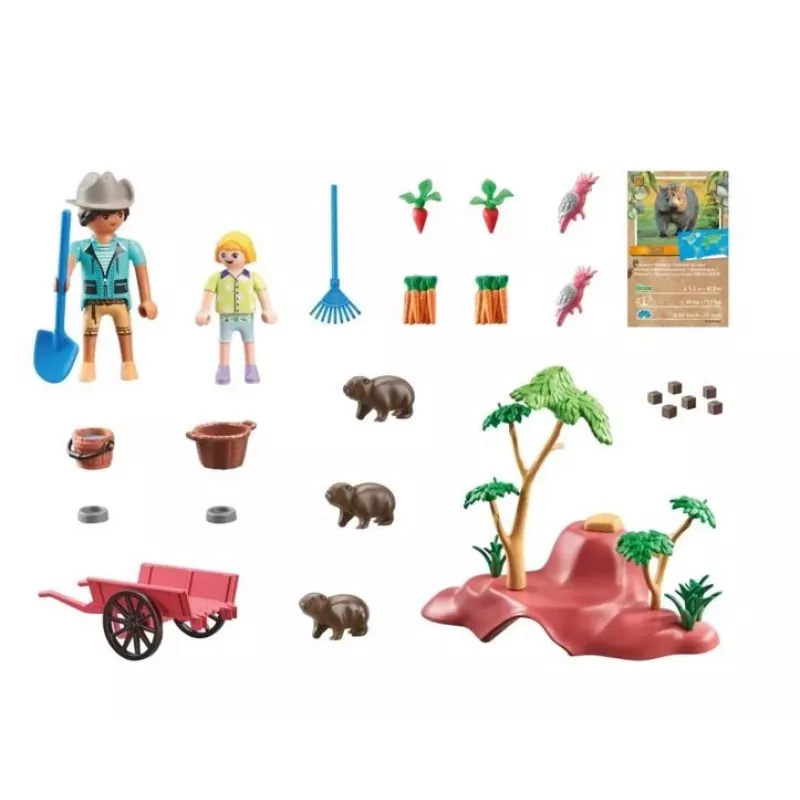 Wiltopia 71625 set personaggi rifugio per wombat