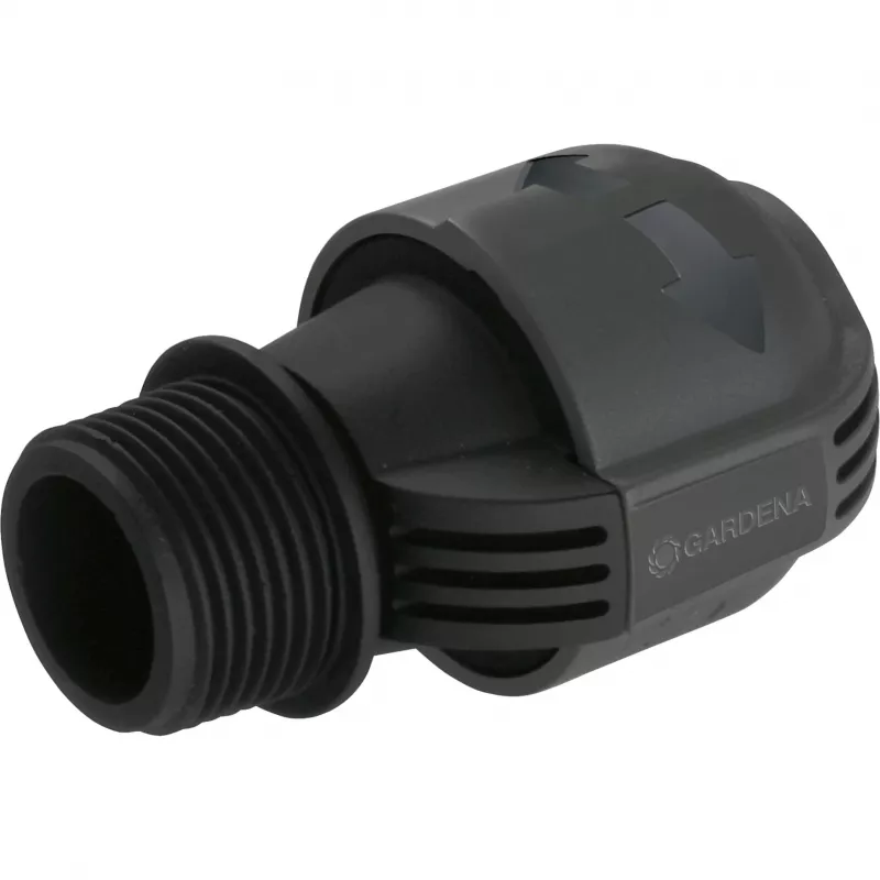 Connettore per sistema irrigazione 25 mm > 1, connettore nero/grigio