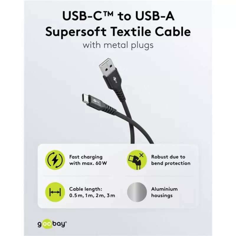 Goobay 74528 cavo USB nero