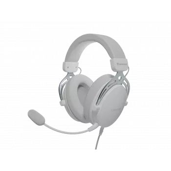 Cuffie con filo Genesis Toron 531 bianco con microfono, design on-ear leggero