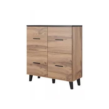 Cama sideboard LOTTA 110 4D rovere wotan + nero opaco