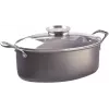 Casseruola Pensofal Invictum Professional ovale 32 cm con 2 manici e coperchio in vetro