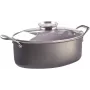 Casseruola Pensofal Invictum Professional ovale 32 cm con 2 manici e coperchio in vetro